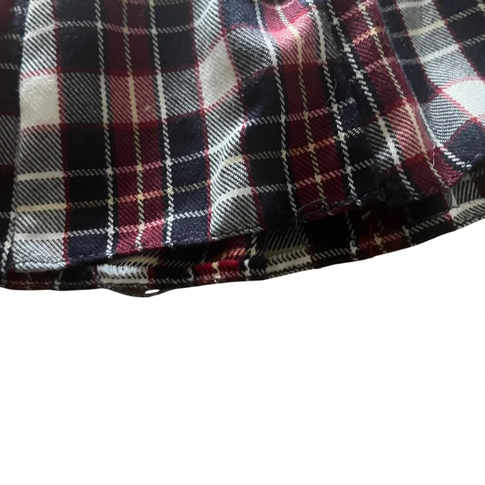 Our Generation 18 Inch Doll Outfit Plaid Skirt Blue Shirt Red Mary Jane Shoes